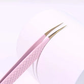 BP-01  Baby Pink FIBER TIP Classic Isolation Tweezers seerbeauty